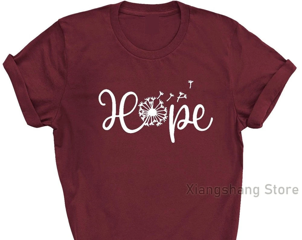 Hope Dandelion T-shirt Caring Minfulness Tshirt Slogan t-shirt Peace vegan Tee Sm XXXL | Мужская одежда