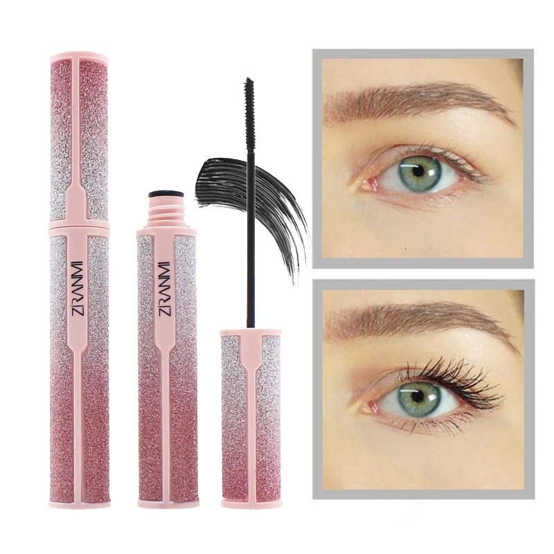 4D Silk Fiber Lash Mascara Fine Brush Head Waterproof Long-Lasting Curling Black Eyelashes Extension Starry Sky Eye Makeup Cream |