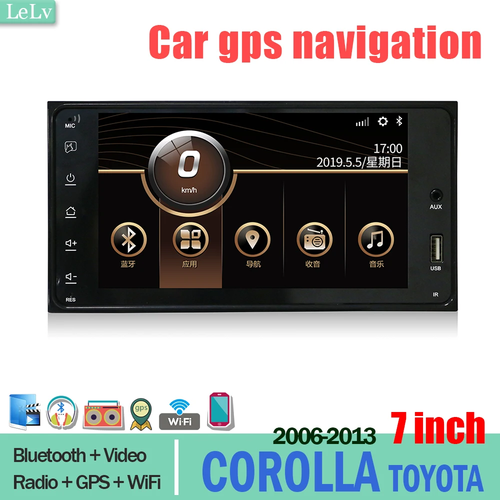 Lelv dvd Автомобильный экран android Авто nacigator 7 ''для COROLLA Toyota 2006-2013 Gps навигация WiFi DVR камера