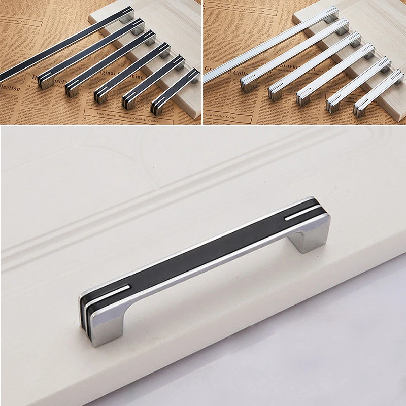 Современный простой цинковый сплав дома шкаф ручка для дверцы выдвижного ящика Тянет ручки набор