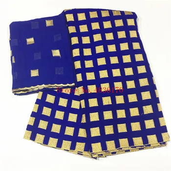 

Latest swiss dry lace in switzerland gold and blue lace fabric 2019 high quality 100%cotton dubai fabric for dress 5+2yards/lot