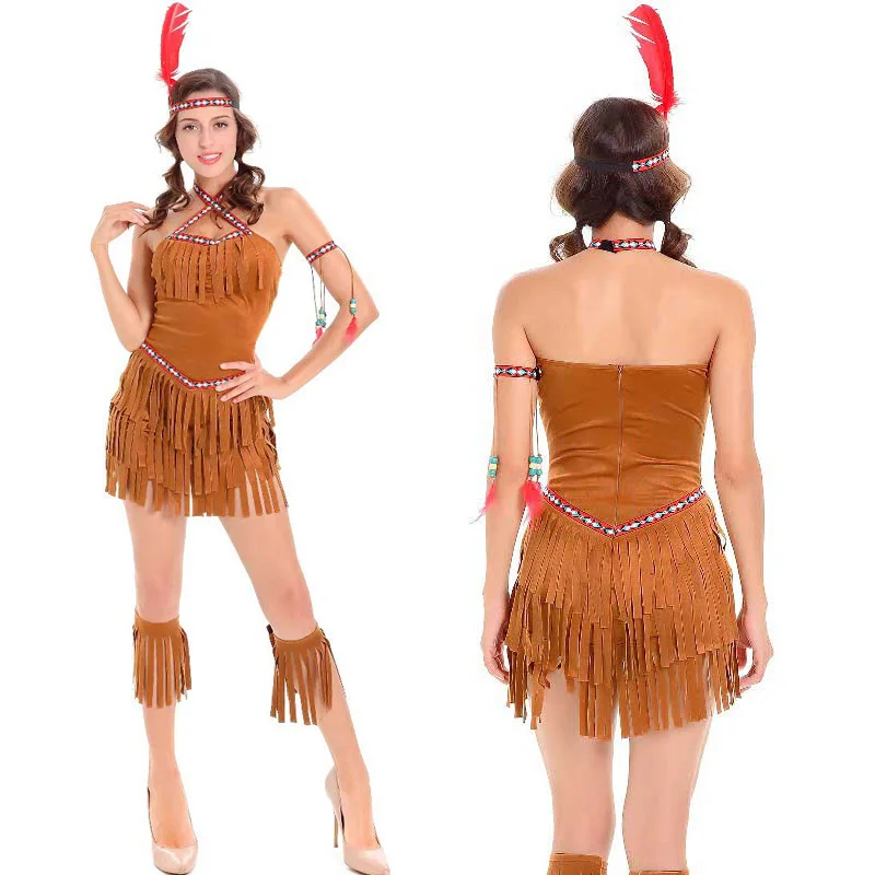 

New Trend Stone Age Primitive Indigenous People Cosplay Costumes Halloween Adult girls leopard festival cosplay uniform