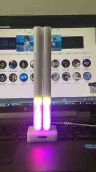 

Dual 32-bit Voice-activated Music Rhythm Level Flashing Full-color Music Level Indicator Stereo