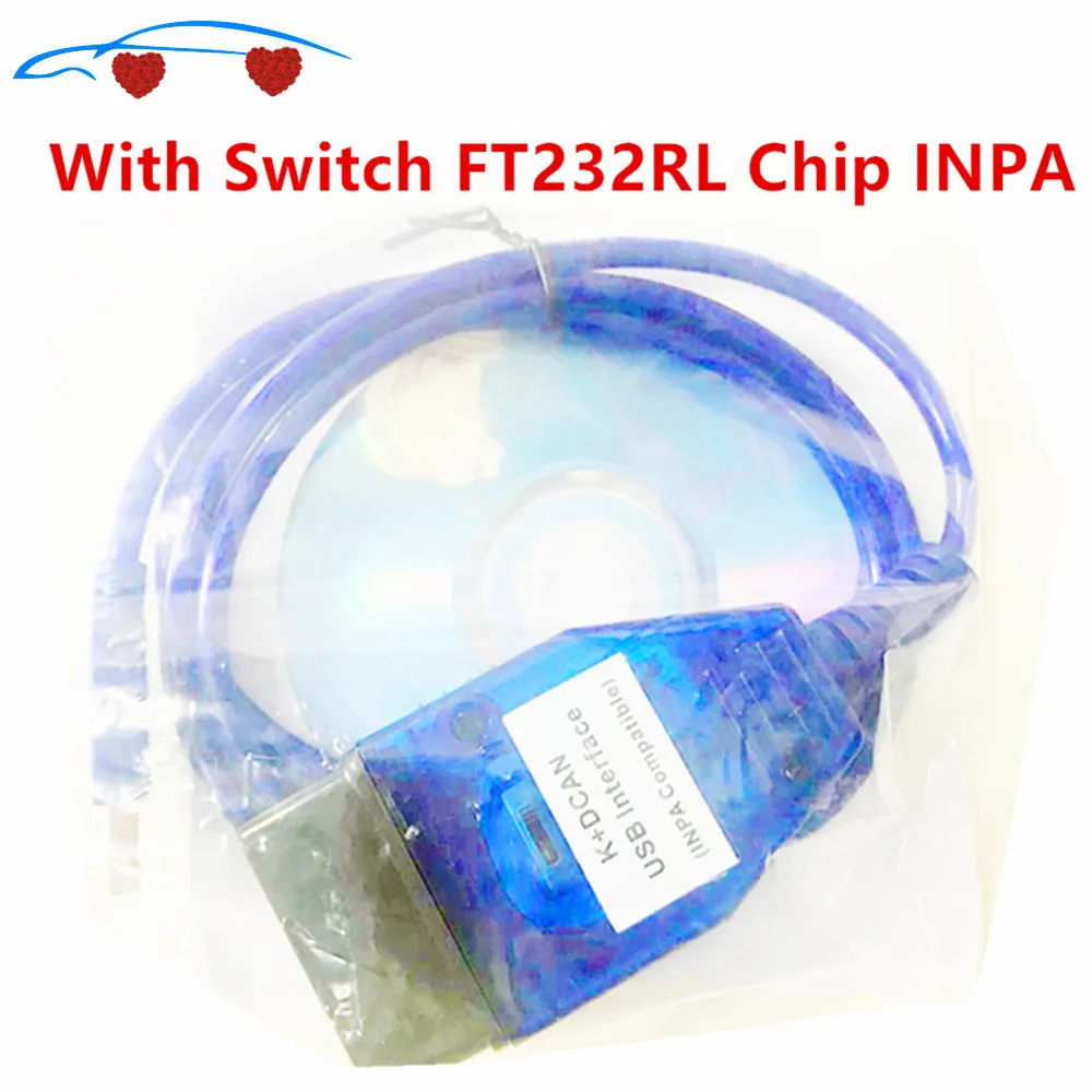 2020 INPA K + может Ediabas К DCAN Интерфейс для B M серии с переключателем FT232RL чип к USB
