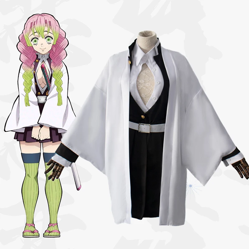 

Anime Comic Demon Slayer Kimetsu No Yaiba Cosplay Costumes Kanroji Mitsuri Cosplay Costume Women Cloth Blade Of Demon Kimono
