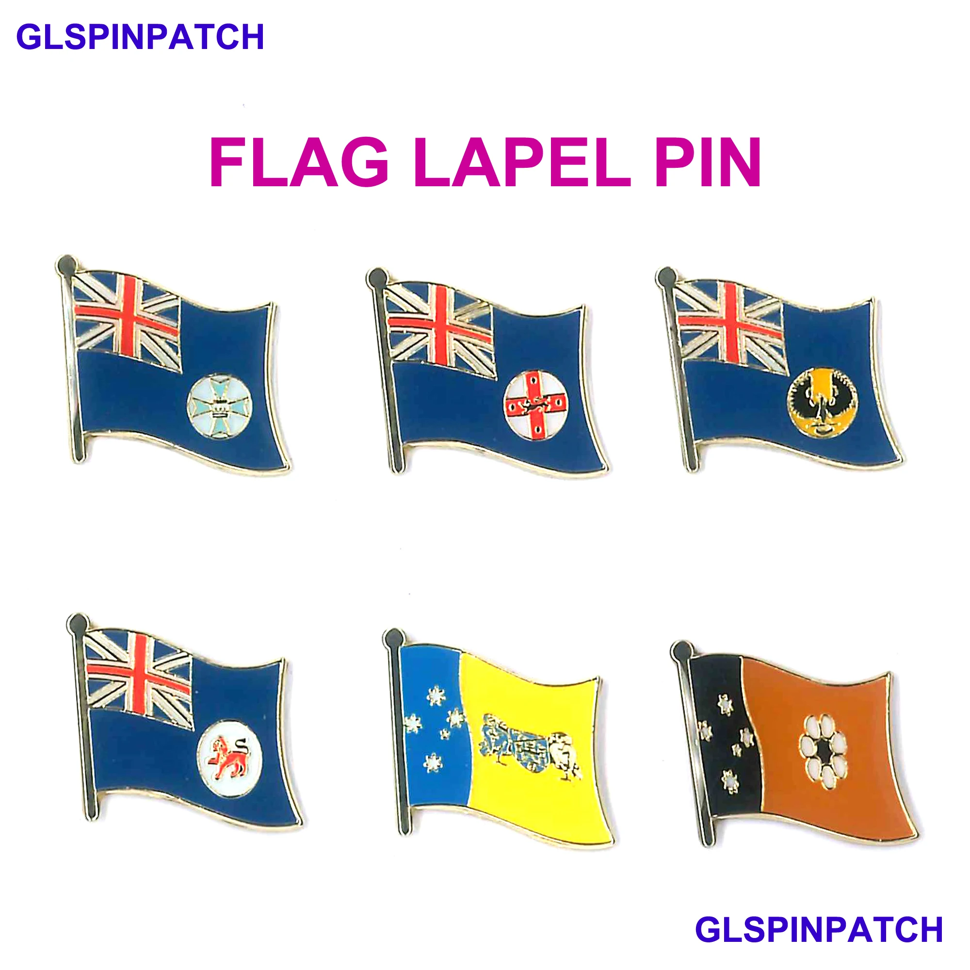 Australia County Flag Badge Flag Brooch National Lapel Pin for International Travel Pins country flag badge