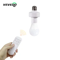 E27 lamp holder wireless remote control lamp holder with remote control timer switch 220V LED bulb smart switch socket equipment