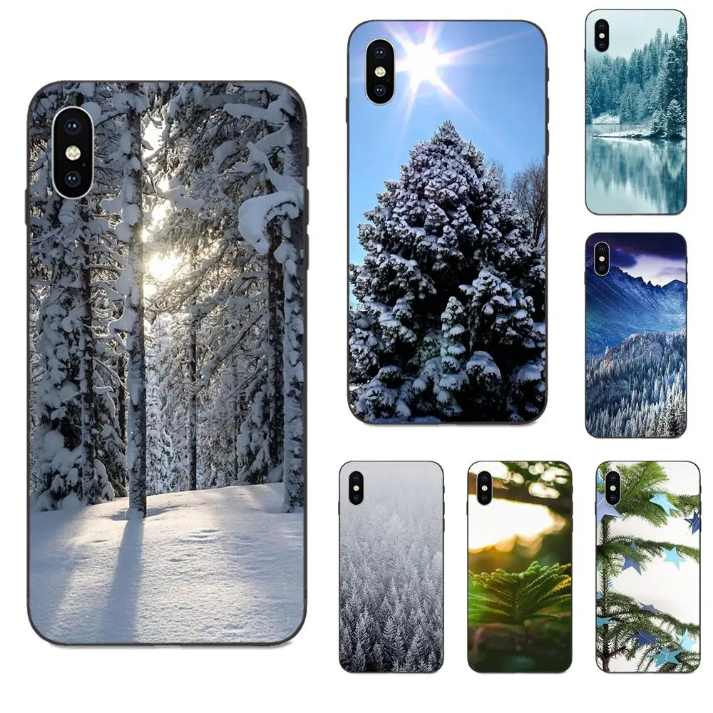 

TPU Mobile Pouch Winter Pine Trees Nature For Huawei Honor 5A 6A 6C 7A 7C 7X 8 8A 8C 8X 9 9X 10 10i 20 Lite Pro