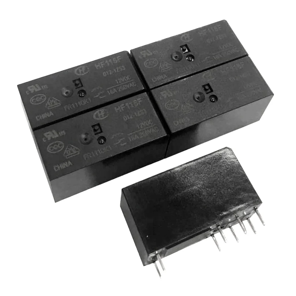 5 шт. мини-реле питания 8-pin PCB монтажная плата реле 12 В(1 вкл., 1 ВЫКЛ.), для небольших двигателей, ламп