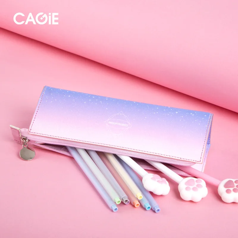 

Kawaii Penal Korean School Pencil Case for Girls Boys Large Star Pencilcase Creative Big Cosmetic Pen Bag Stationery Kit Box