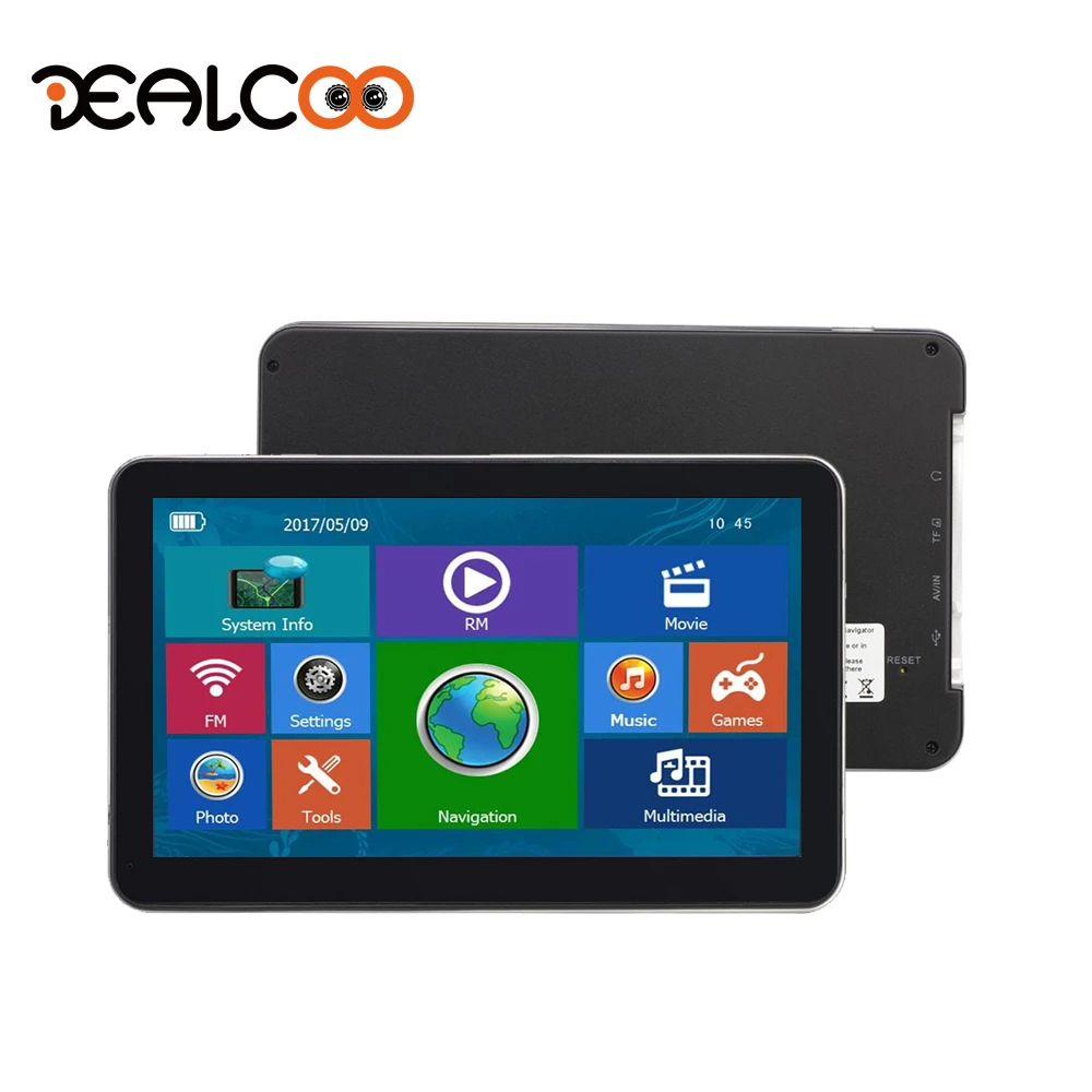 

Dealcoo 7 inch HD Car GPS Navigation FM 8GB/128M DDR/800MHZ 2015 Map Free Upgrade Russia/Belarus/Spain/ Europe/USA+Canada/Israel