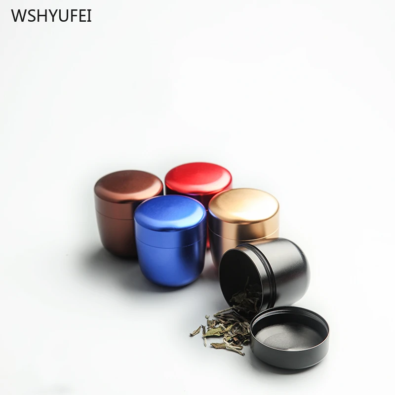 

1Pcs Creative new travel portable tea seal with lid coffee bean candy biscuit collection metal storage tank kitchen storage