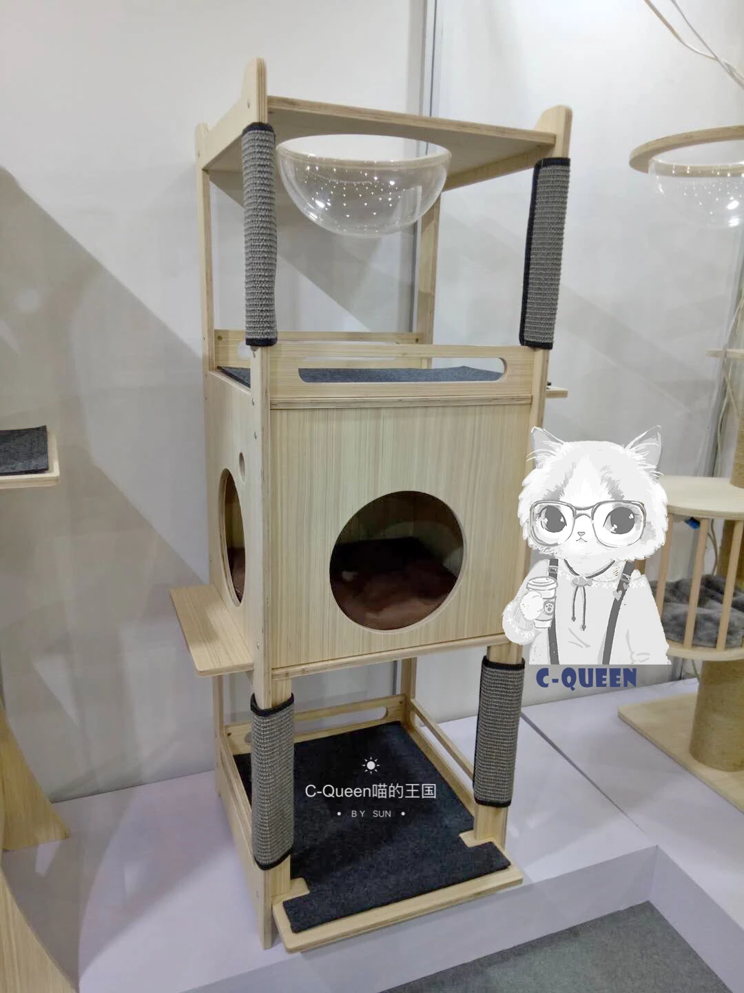 Зеленый Скалолазание для кошек, Когтеточка для кошек, дерево, кошка, вилла, прыгающая платформа, захватывающая кошачья игрушка, кошачий наполнитель, кукла, скалолазание, рама - Цвет: Зеленый