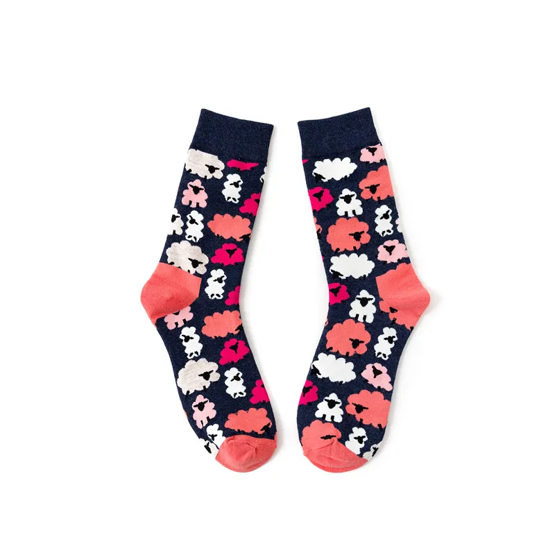 slouch socks New Funny Women Fashion Harajuku Colorful Socks Cute Art Egg series personality Cotton Female socks toe socks for women Women's Socks