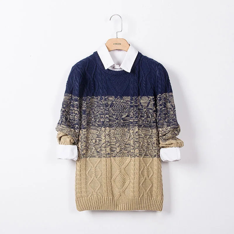 Вязаные свитера для мужчин и женщин сезон осень-зима плотный пуловер с грубой