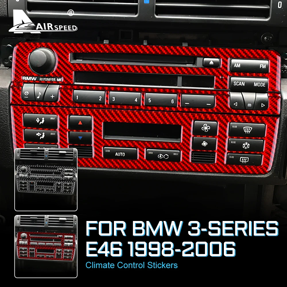 

AIRSPEED для BMW E46 3 Serise 1998-2006 углеродное волокно Автомобильная центральная консоль панель CD Кнопка рамка отделка крышка стикер автомобильные аксессуары