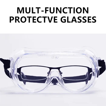 

2pcs Four Bead Goggles Transparent Anti-splitting Dust Goggles Eye Anti-Fog Soft Antisand Windproof Saliva Protective Glasses