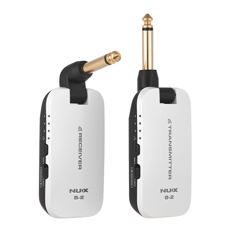 

Nux B-2 2.4G Guitar Wireless System Transmitter & Receiver With 4 Channels Built-In Lithium Battery For Electric Guitar Bass