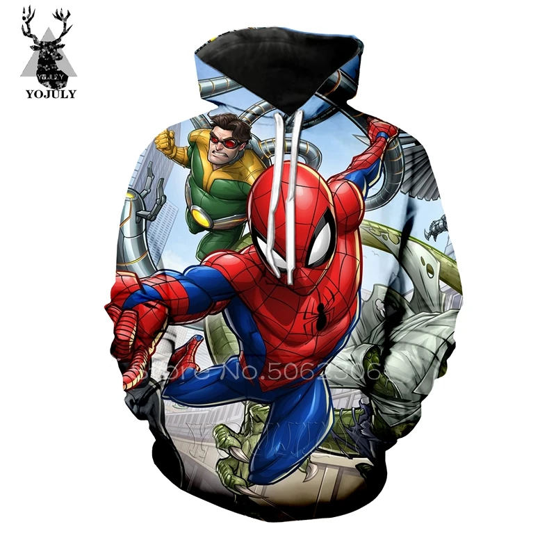 Человек-паук толстовки off white Мужская толстовка 3d принт Marvel супергерой хип хоп Уличная пуловер Топы странные вещи A68