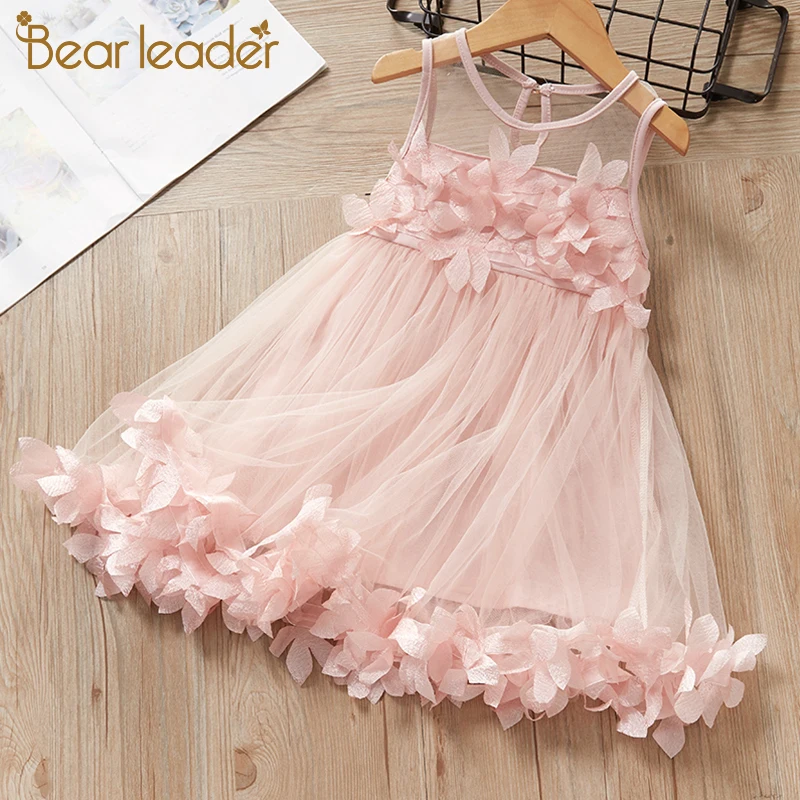 Bear Leader Girls Princess Dress New Summer Kid Fancy Party Dresses Sweet Floral Elegant Costume Children Clothing Vestidos 2 6Y | Детская