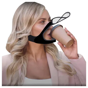 

Face Mask Fashion Mouth Mask Black Masks Washable Reusable Open The Smart Magnetic Mask With Double Anti-fog Mouth Caps Washable