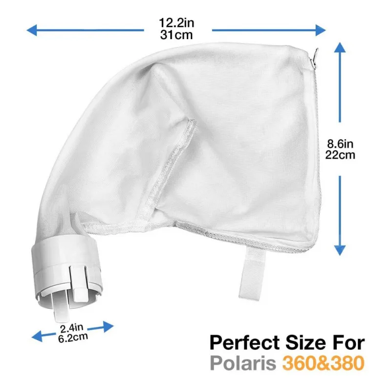 

Multipurpose Swimming Pool Filter Vacuum Bag Applicable for POLARIS 360 & 380 Advanced Compatible Zipper Replacement