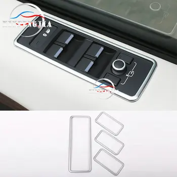 

4pcs Chrome Door Window Llift Buttons Frame For Land Rover Discovery 5 LR5 17-18