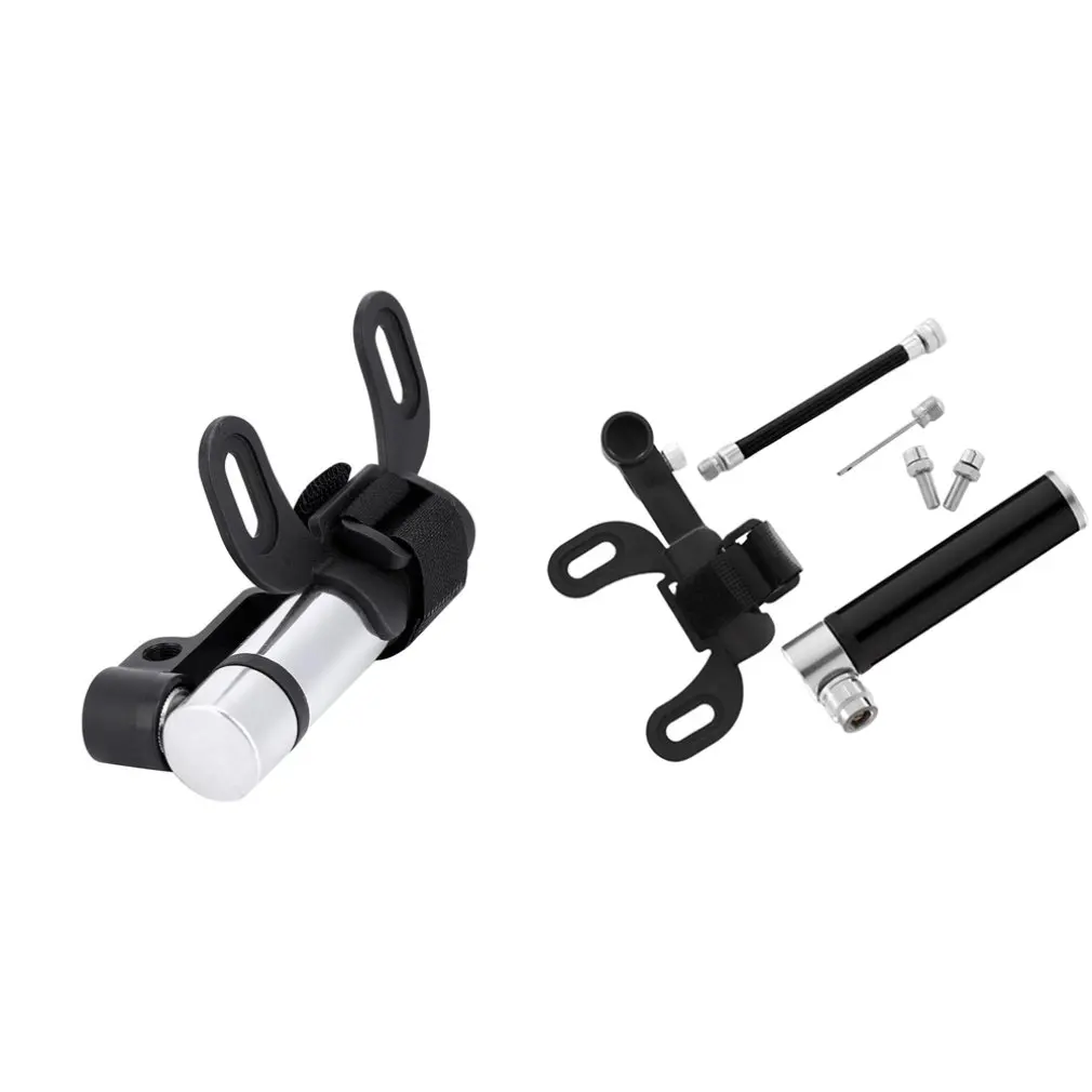 Mini Aluminum Bicycle Pump Portable High Pressure Inflatable Tube Basketball Football Riding Equipment Aluminum Alloy
