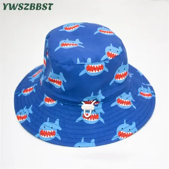 

New Fashion Summer Baby Hats for Girls Kids Boys Sun Hat shark print Cotton Baby Hat Spring Autumn Infant Hat Toddler Child Cap