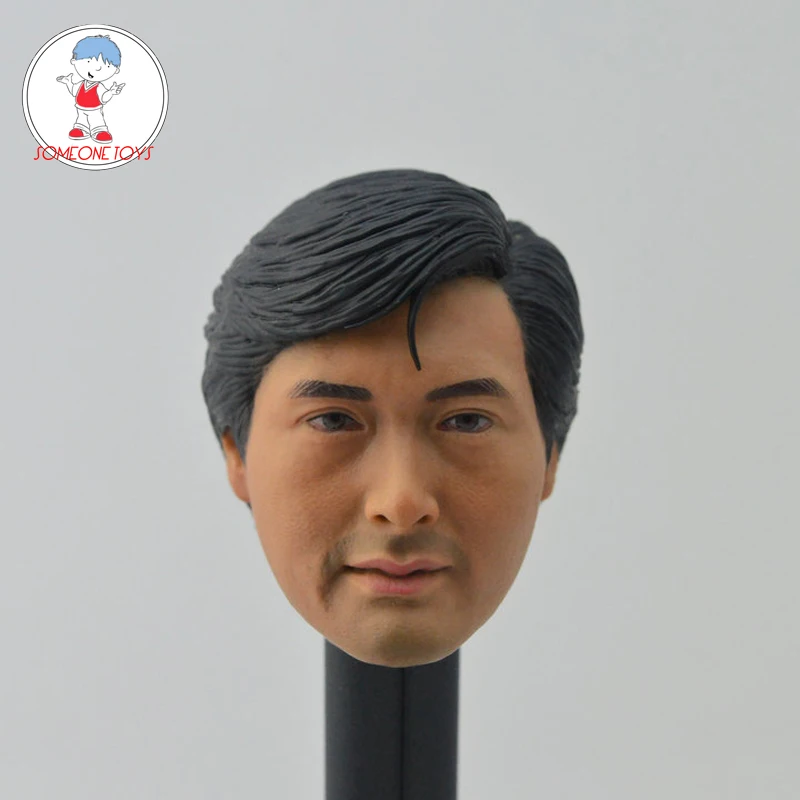 

1/6 Male Head Sculpt Chow Yun Fat A Better Tomorrow Chinese Movie Star for 12" BodyModel Toys