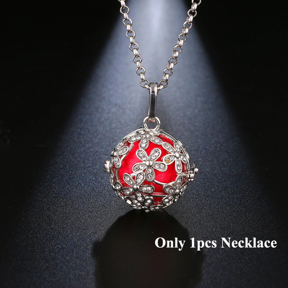 Only Necklace-25 Новое дерево жизни ароматерапия ювелирные изделия Музыка Ангел шар звонящий ожерелье с медальоном беременность ожерелье эфирное масло колье аромараспылитель - Окраска металла: Only Necklace-25