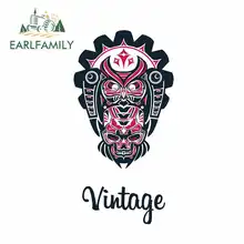 EARLFAMILY 13cm x 13cm Car Stickers Tattoo Totem Door Protector Cartoon Oem JDM Polyethylene Sunscreen Waterproof Vinyl Wrap