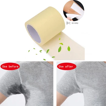

1 Roll Disposable Armpit Prevent Sweat Pads Transparent Underarm Dry Antiperspirant Sticker Keep Dry Sticker