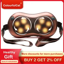 Целлюлитный Электрический шиацу назад шеи плеча массажер тела спа инфракрасный нагрев 4D разминающий массажер домашний Автомобиль Masaje