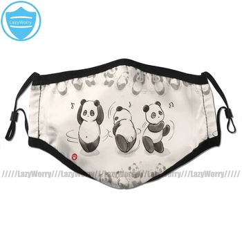

Panda Mouth Face Mask Panda Food Dance Facial Mask Cool Fashion with 2 Filters for Adult