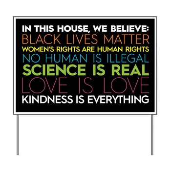

Yard Sign Woman's Rights Human Rights Bright Colors for Garden Party Lawn Outdoor Hogard