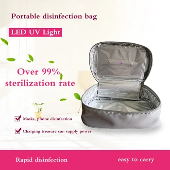 

UV Disinfection Bag Portable USB Rechargeable LED for Reusable Masks Baby Bottle Toothbrush Beauty Tools Underwear Sterilization