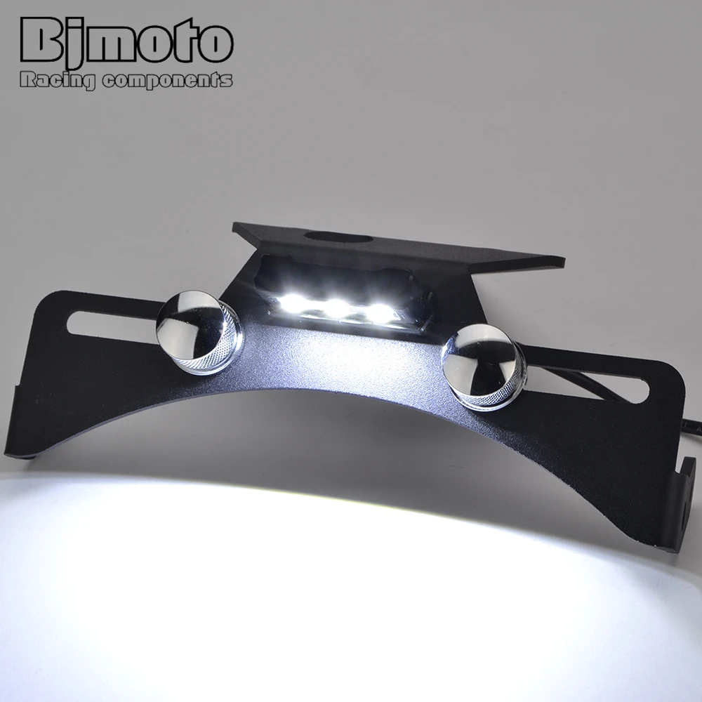 

BJMOTO Motorcycle Number Plate Hanger Tail Tidy Bracket with Light For Triumph Daytona&Street Triple 2013-2019 License Plates