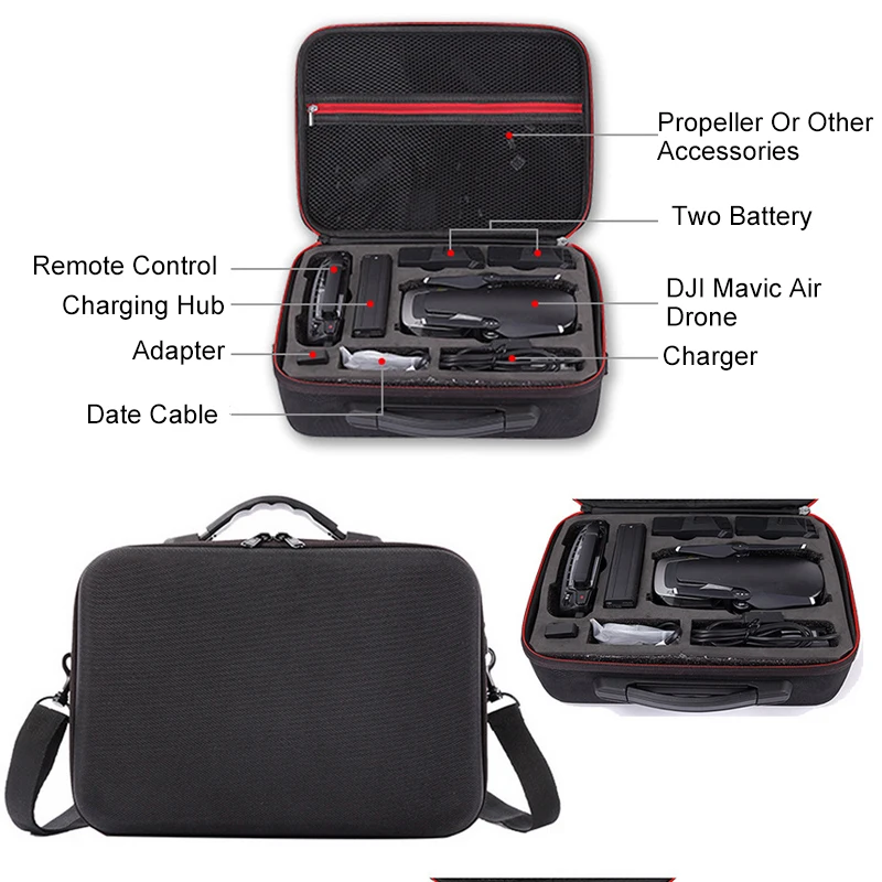 DJI Mavic Air Портативная сумка чехол для переноски для DJI Mavic Air Drone Body/батареи/контроллер аксессуары