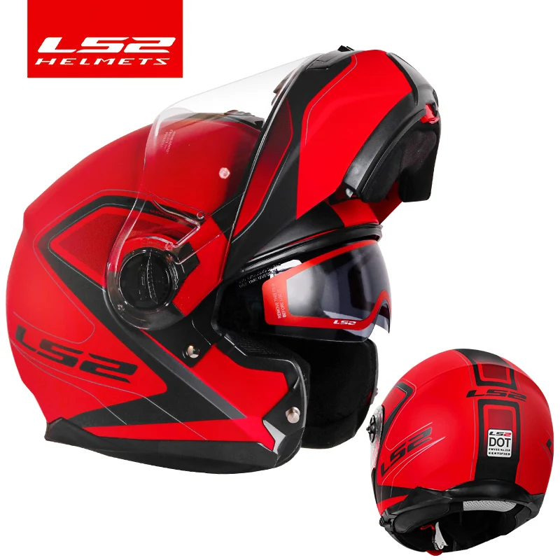 Оригинальный LS2 стробоскопический флип шлем moto rcycle ls2 ff325 Полнолицевые Шлемы capacete