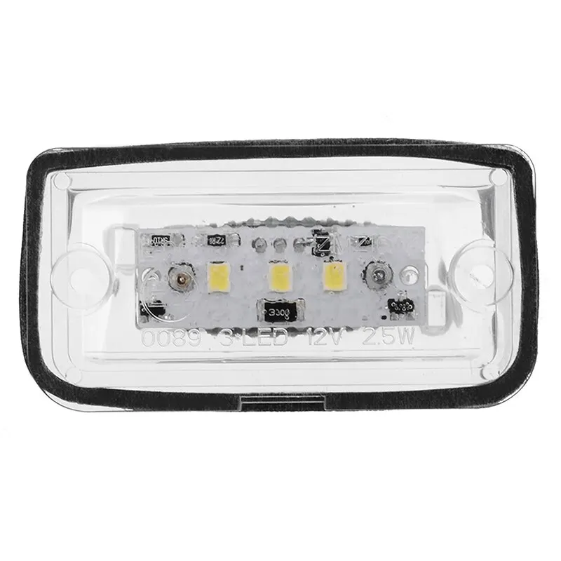 For Mercedes Benz CLK280 500 W209 C209 2pcs 2.5W 3LED White License Plate Light Lamp Accessories