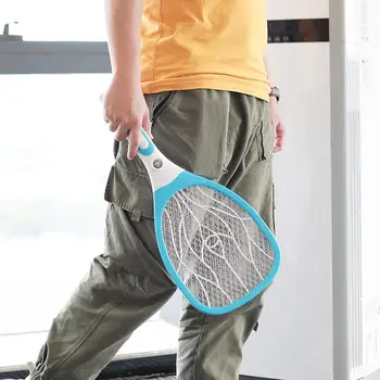 

Powerful Electric Fly Swatter Rechargeable Electric Mosquito Swatter Three-Layer Large Mesh Surface Mosquito Swatter