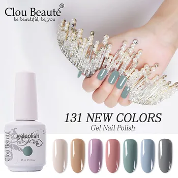 

Clou Beaute 15ml 131 Colors Solid Nail Gel Top base Coat Soak Off UV Gel Varnish Gel For Nail Gel Polish DIY Nail Art Lacquer