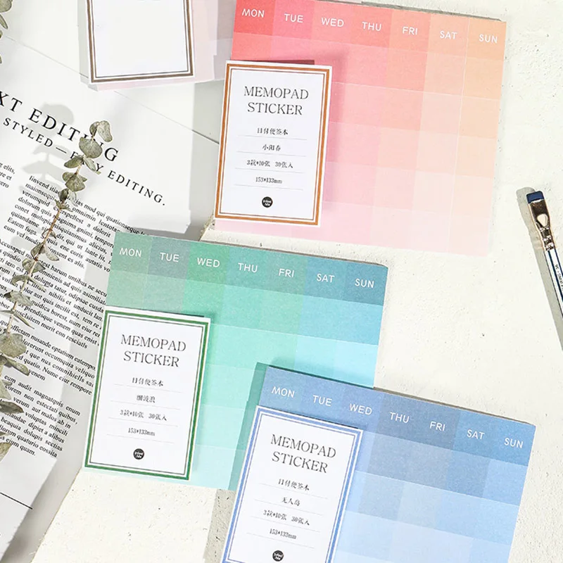 

Kawaii List Sticky Notes Cute Weeklyplan Memo Pads Adhesive Note For Kids Girls Gifts School Office Supplies Novelty Stationery