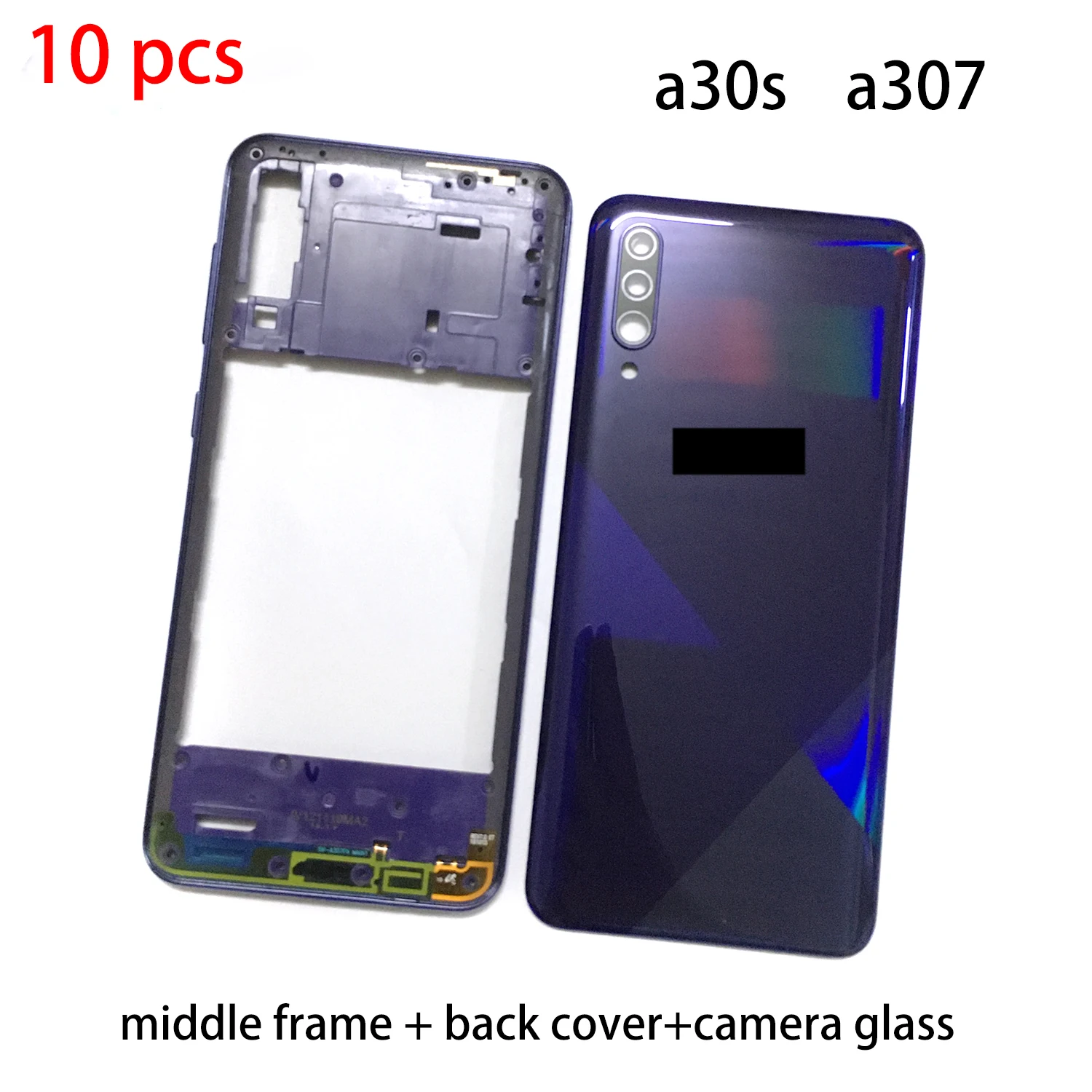

Original Housing a30s Middle Frame Rear Door Cover For SAMSUNG Galaxy A30s A307F Battery Back Cover Rear Case + Sticker + Logo