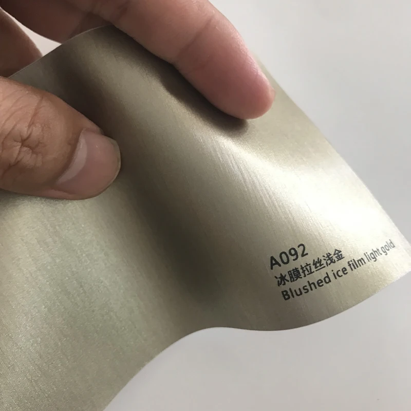 Light Gold Brushed Metallic Vinyl Wrap-2