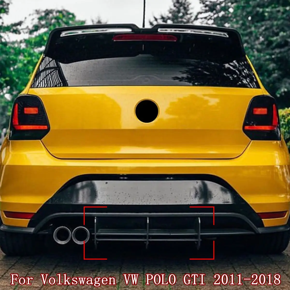 1 шт. защитная накладка на задний бампер для Volkswagen VW POLO GTI 2011 2012 2013 2014 2015 2016 2017 2018 |