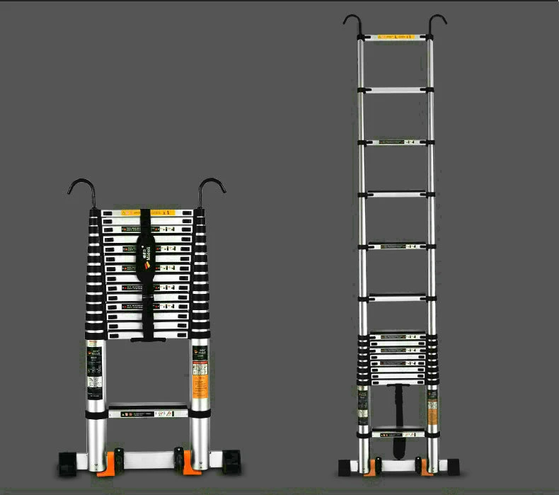 3.5M Aluminum Alloy Portable Folding Ladder Engineering Ladder Enhanced Anti-skid and Anti-tilting Telescopic Vertical Ladder wireless interlinked smoke alarms