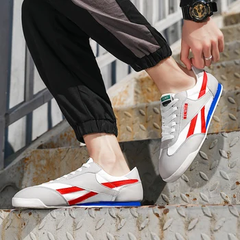 

Men's Casual Shoes Comfort Flats Breathable Summer Sports Shoes For Men Outdoor Lace Up Running Sneakers Fashion Sneakers White
