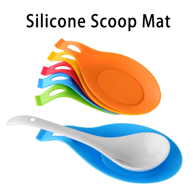Generic Cuchara de silicona para servir en la cocina, cucharas para mezclar  y servir, cucharadas de silicona resistentes a los arañazos, BPA para